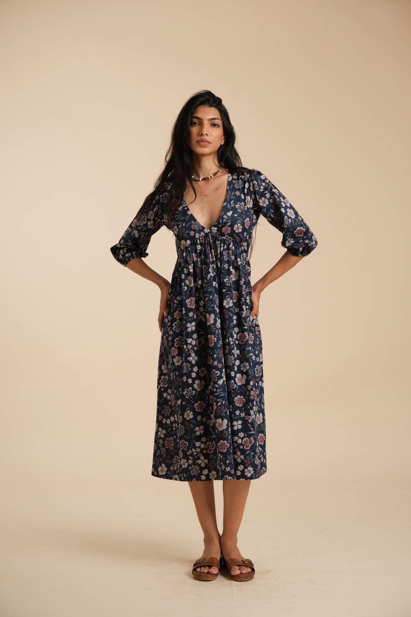 Puff Sleeve Dress - Printed