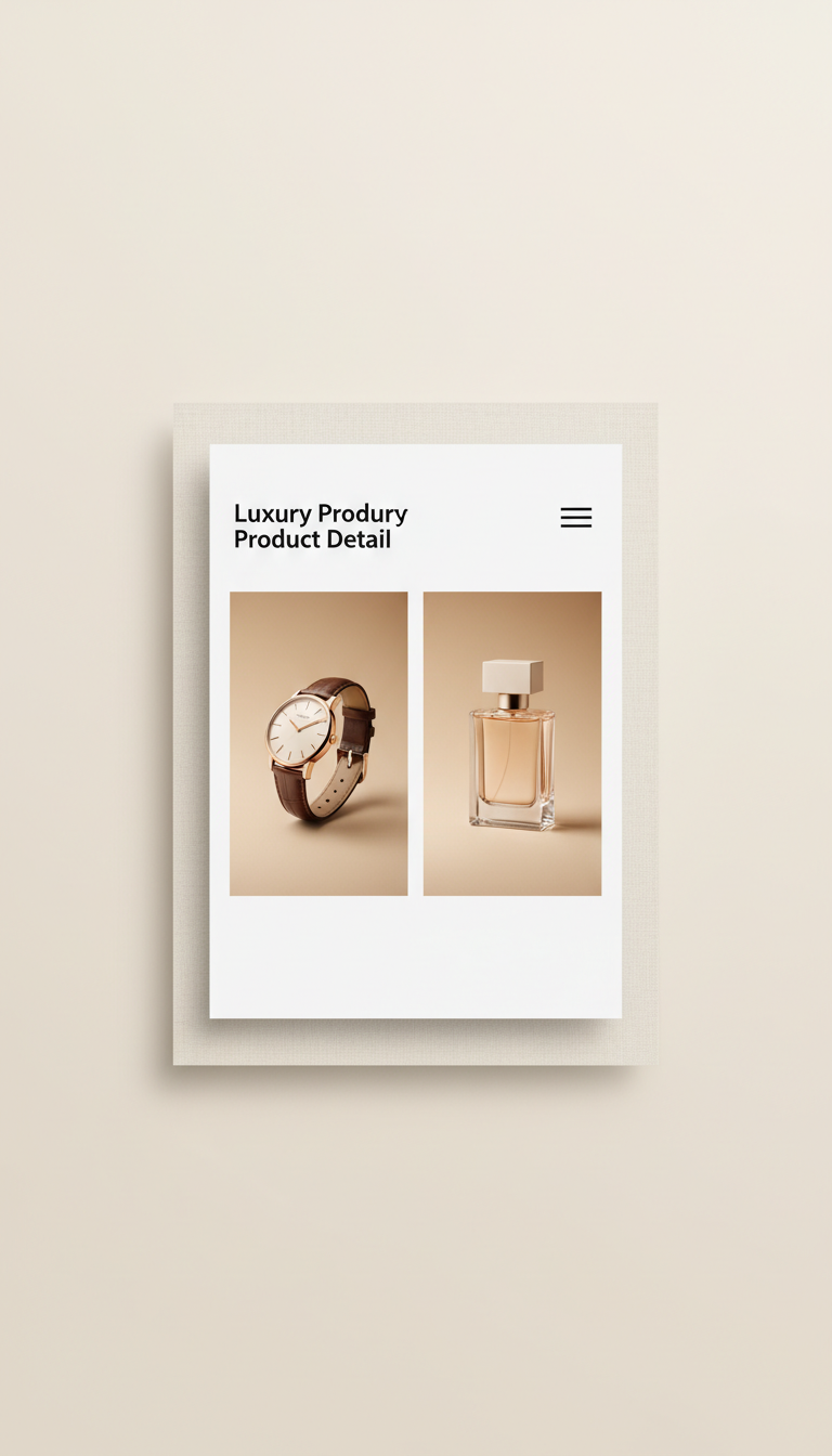 Luxury Product Detail With Warm Neutrals