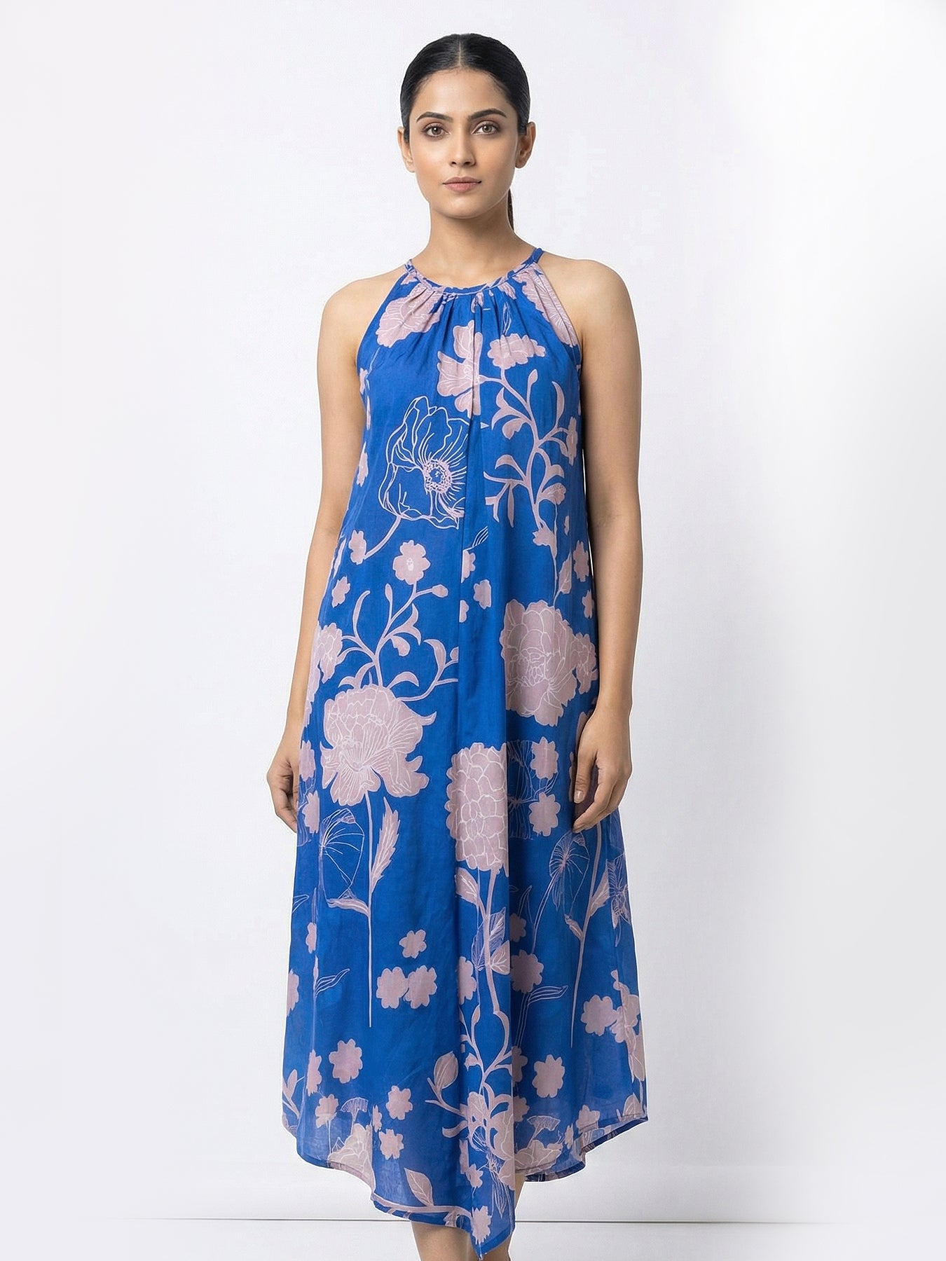 Halter neck dress Satin