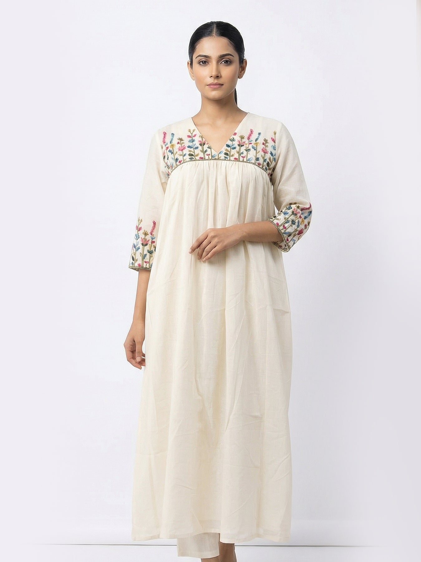 Alia Cut Kurti-Malai Chanderi