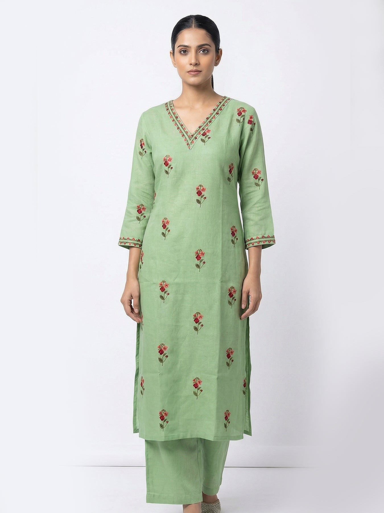 Straight cut kurti Viscos orgenza