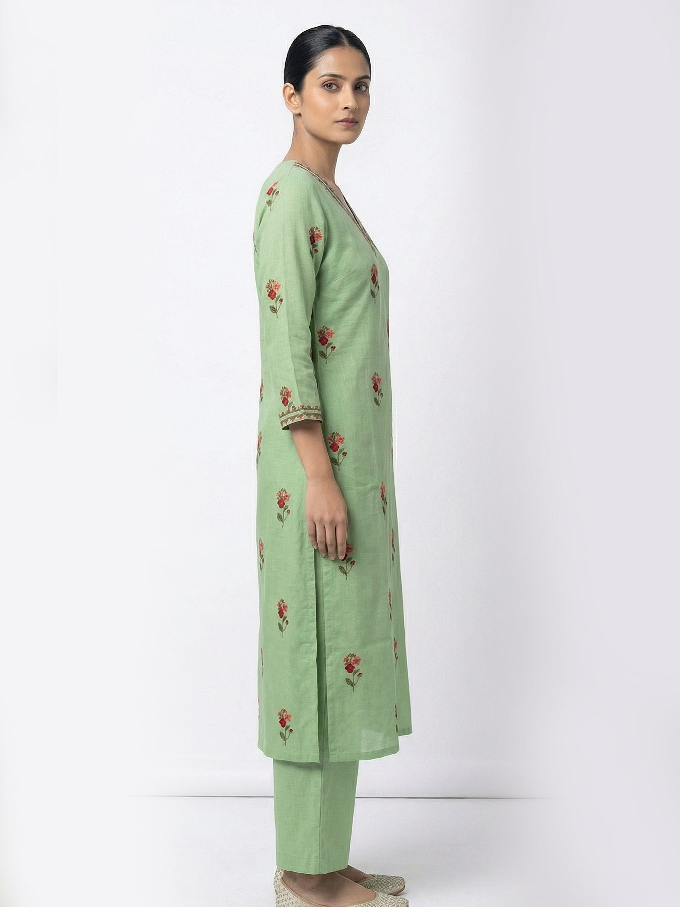 Straight cut kurti Viscos orgenza
