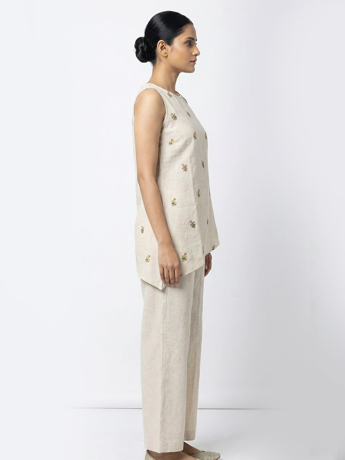 High low Top and Pant-Slub cotton