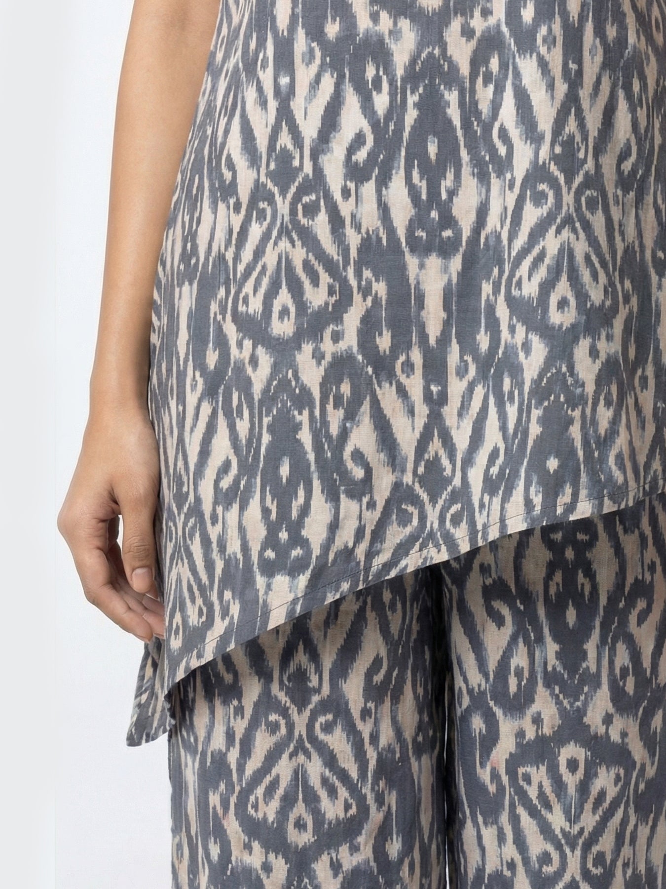 High low Top and Pant-Linen