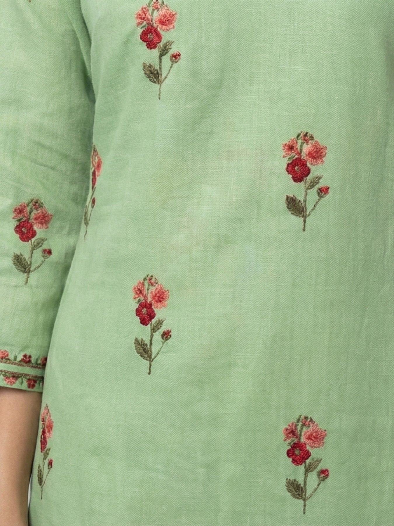 Straight cut kurti Viscos orgenza