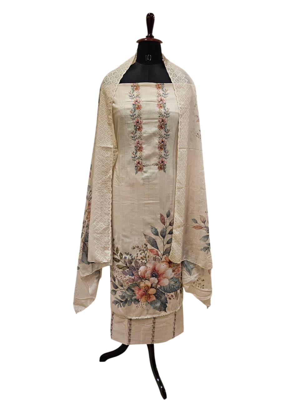 Elegant Floral Printed Salwar Suit Dress Material