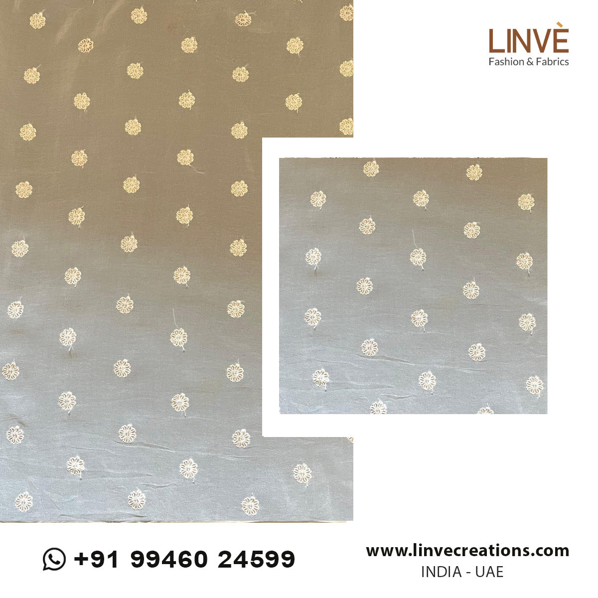 Petite Sun-Burst Butti Dyeable Georgette