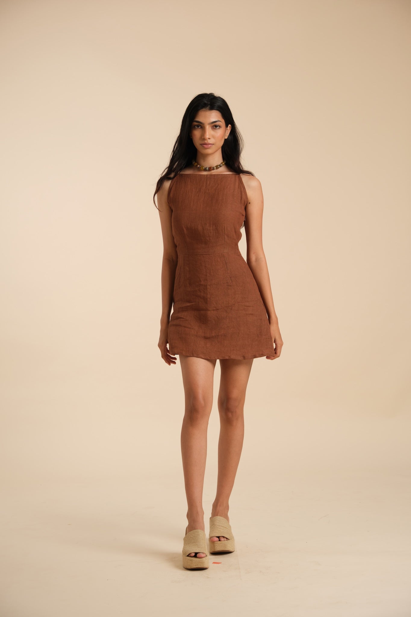 Women Linen Short Dress – Breathable Summer Wear India