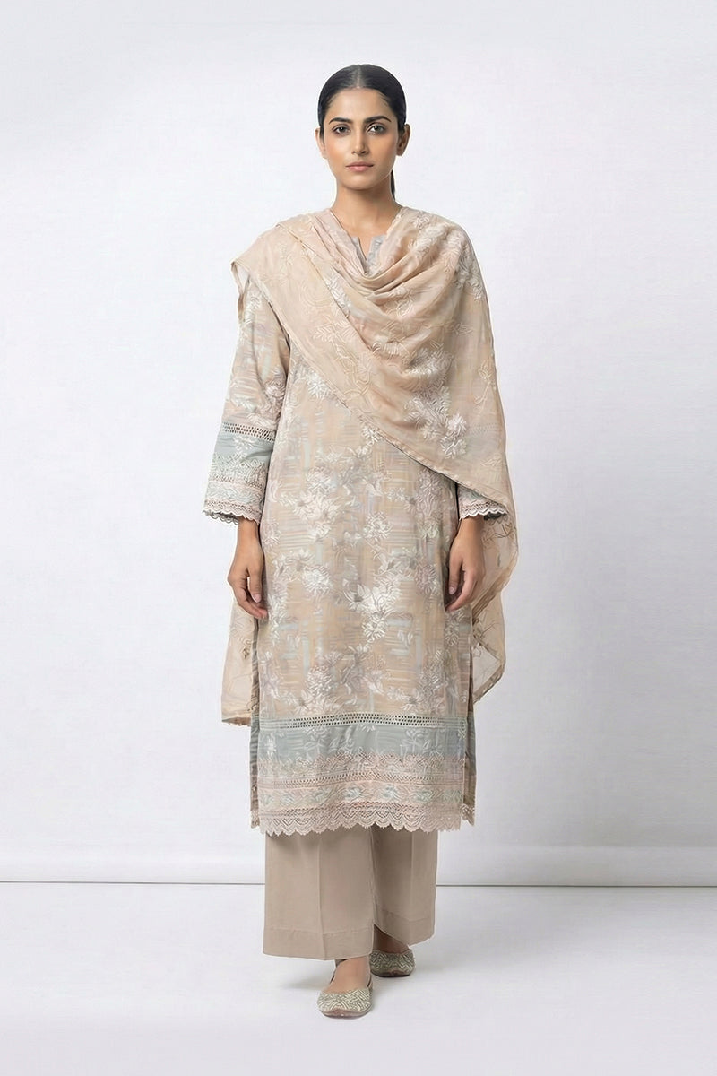 Elegant Floral Embroidered Salwar Suit Dress Material