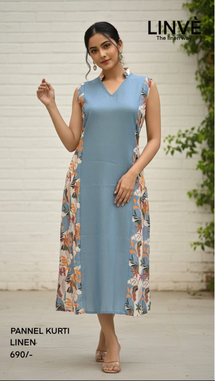 Panel Linen Kurti